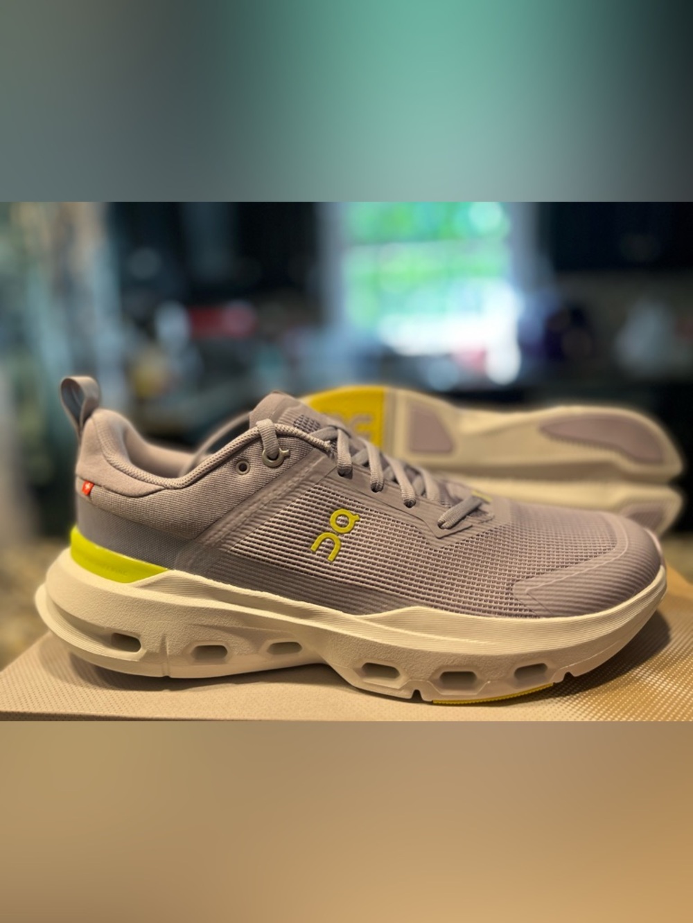 NIB Womens Athletic Shoe in Purple with Yellow Accent